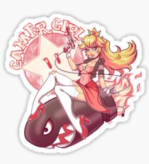 Gamer Girl Peach Sticker