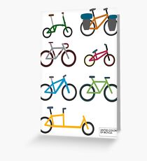 UNITED COLORS OF BICYCLES. Greeting Card