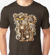 Steampunk-Katzen-Weinlese-Art Unisex T-Shirt