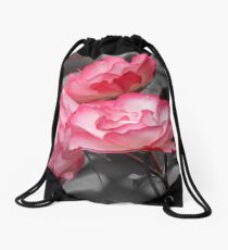 Two-tone Rose Drawstring Bag