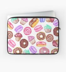 Yummy Hand Painted Watercolor Desserts Laptop Sleeve