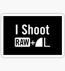 I shoot raw Sticker