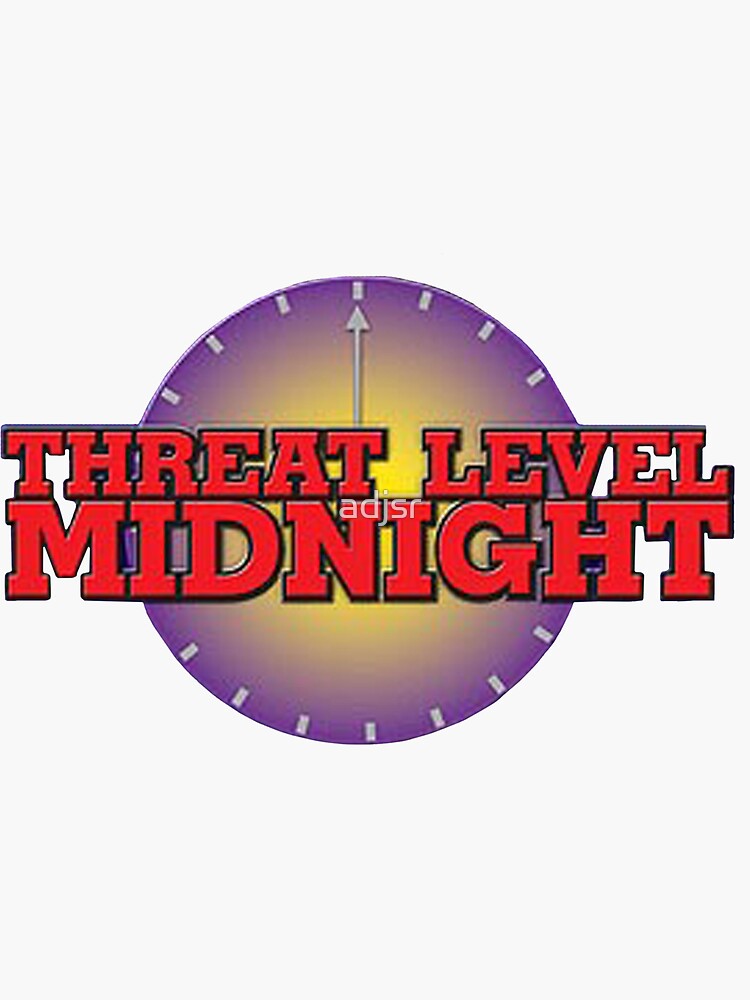 Threat Level Midnight Sticker By Adjsr Redbubble   Bg,f8f8f8 Flat,750x,075,f Pad,750x1000,f8f8f8.u7 