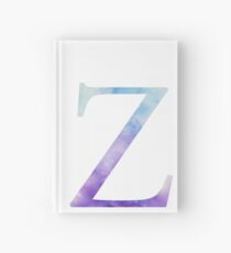 Zeta Blue Watercolor Letter Hardcover Journal