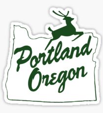 Portland Oregon Sign in Green Sticker