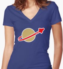 LEGO Classic Space Women's Fitted V-Neck T-Shirt