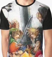Cloud Vs Link Polygon Version Graphic T-Shirt