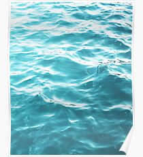 Landschaft blaues Wasser Poster