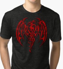 Camiseta de tejido mixto dragón rojo