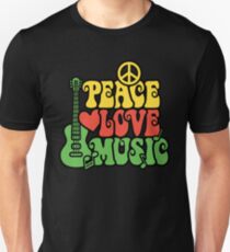 Reggae Peace Love Music Unisex T-Shirt
