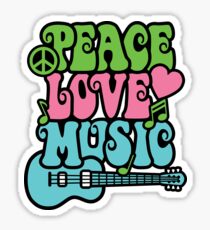 Peace Love Music Sticker