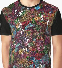 Psychedelic Cartoon Graphic T-Shirt