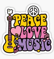 Peace, Love, Music Sticker