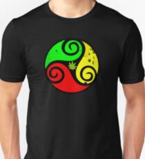 Reggae Love Vibes - Cannabis Reggae Flag Unisex T-Shirt