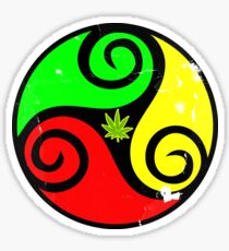 Reggae Love Vibes - Cannabis Reggae Flag Sticker
