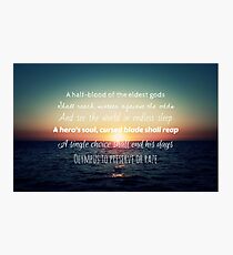 Percy Jackson Prophecy Sunset Photographic Print