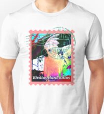 UMBRELLA COCKATOO PSYCHEDELIC POSTAGE STAMP Unisex T-Shirt