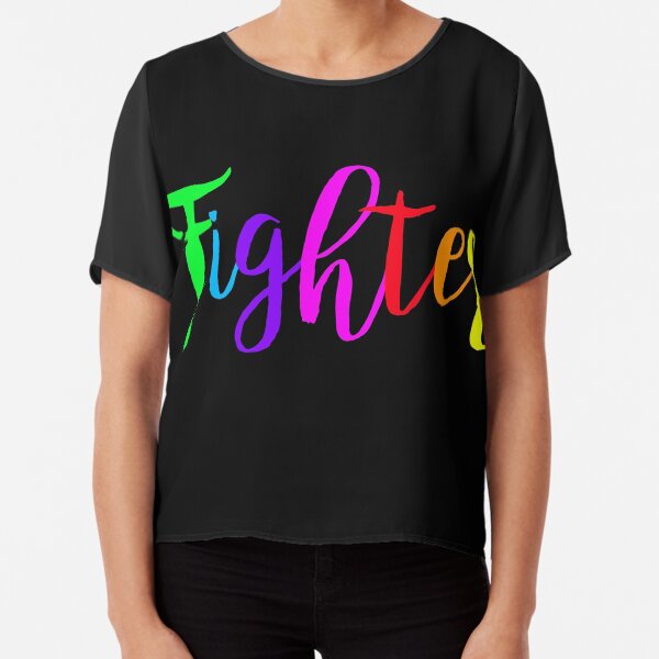 Rainbow Fighter Chiffon Top
