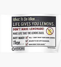 Lemons, portal 2 Poster