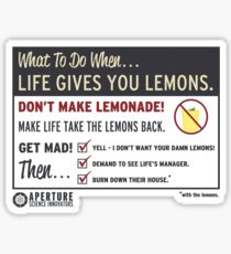 Lemons, portal 2 Sticker