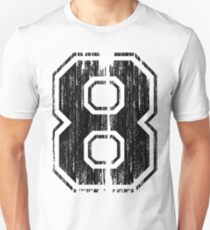 Bold Distressed Sports Number 8 Unisex T-Shirt