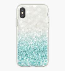 Light Blue Ombre Glitter iPhone Case