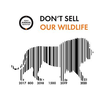 Artwork thumbnail, Lion - Don't sell our wildlife by WorldAnimal