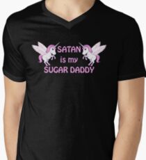 satan is my sugar daddy Men's V-Neck T-Shirt