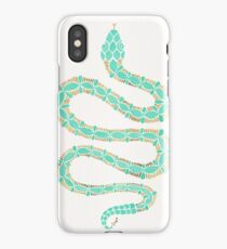 Mint & Gold Serpent iPhone Case