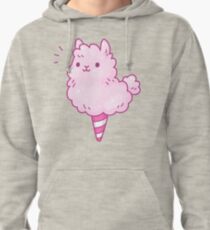 Cotton candy llama Pullover Hoodie