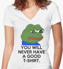 Feels Bad Man Women's Fitted V-Neck T-Shirt