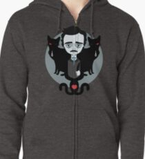 Edgar Allan Poe Hoodie mit Reißverschluss