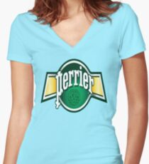 Haaaaaa, Perrier Women's Fitted V-Neck T-Shirt
