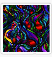 Psychedelic Stained-Glass Abstract Sticker