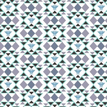 Artwork thumbnail, A Simple Geometric Tribal Ethnic seamless pattern in the purple   and the green color  by vectormarketnet