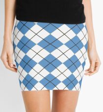 Carolina Blue Argyle Mini Skirt