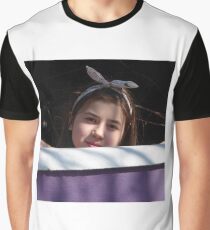 Farrah Behind The Purple Wall Graphic T-Shirt