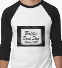 Britt's Donut Shop Sign 2 Men's Baseball ¾ T-Shirt