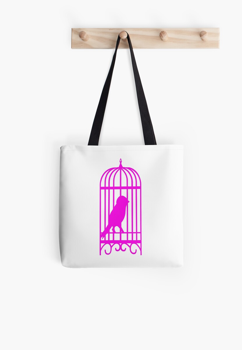 "Pink Bird cage" Tote Bag by tina9 | Redbubble