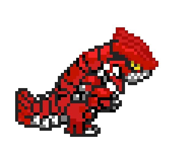 Pixel Art Groudon By Inaudax Redbubble
