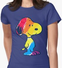 Snoopy Colorful Women's Fitted T-Shirt