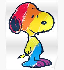 Snoopy Colorful Poster