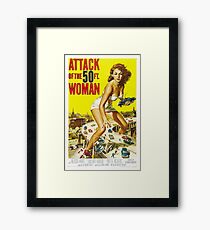 Attack of the 50ft woman Framed Print