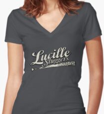 Lucille Sluggers Women's Fitted V-Neck T-Shirt