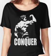 CONQUER (Arnold Back Bicep Flex) Women's Relaxed Fit T-Shirt