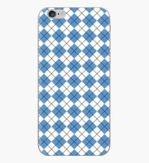 Carolina Blue Argyle iPhone Case