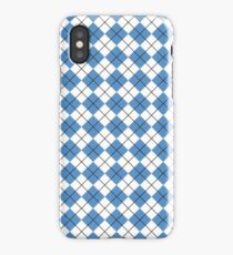 Carolina Blue Argyle iPhone Case