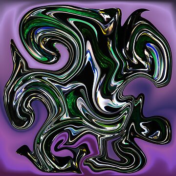 Artwork thumbnail, Purple Green Swirl Cool Graphic Abstract Pattern by BDMcT
