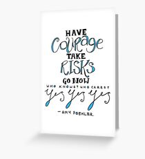 amy poehler (blue) Greeting Card