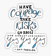 amy poehler (blue) Sticker